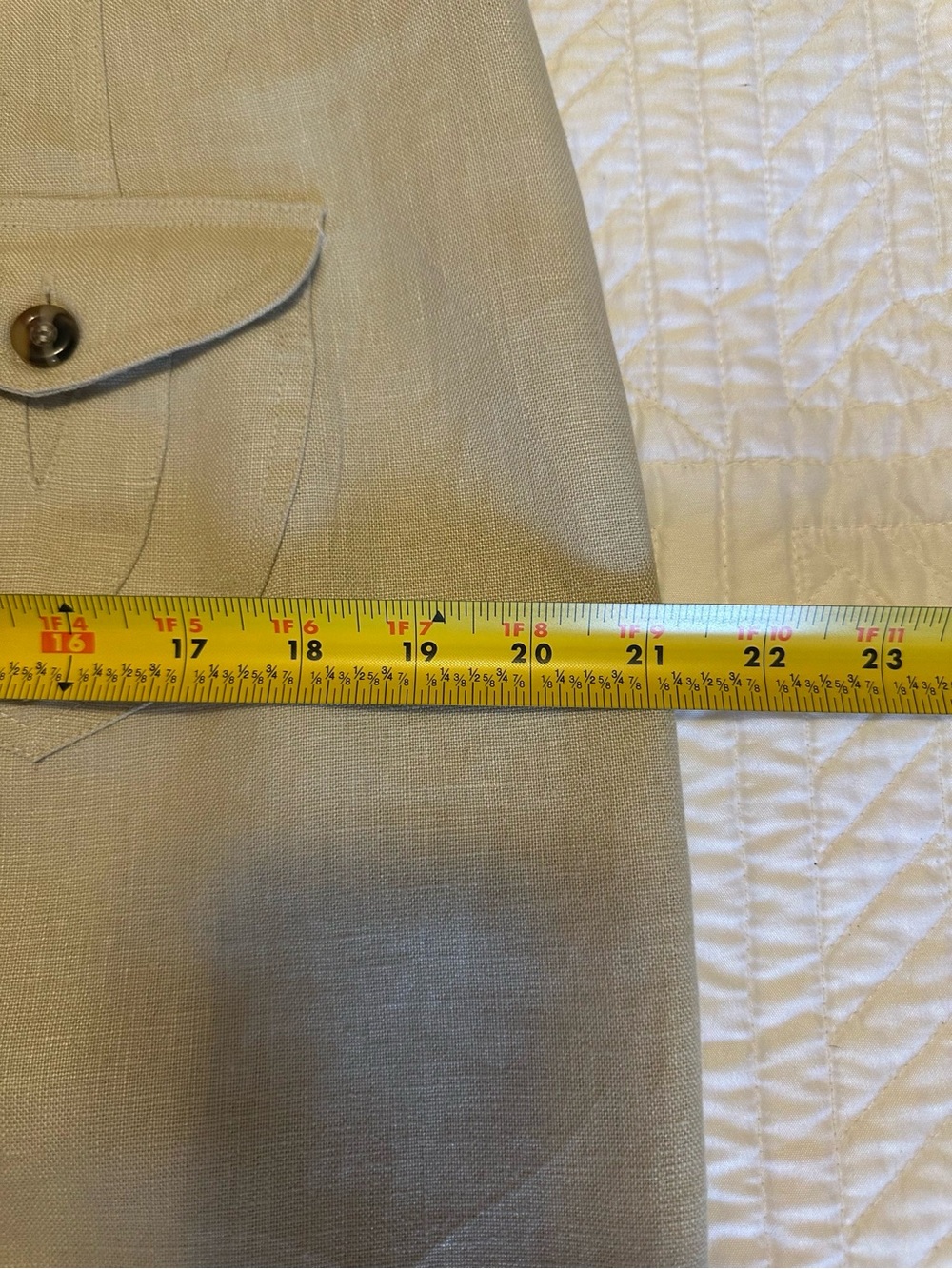 Belted Short-Sleeve Midi Shirt Dress in Cream - Picture 10 of 15